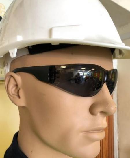 Smoked safety glasses